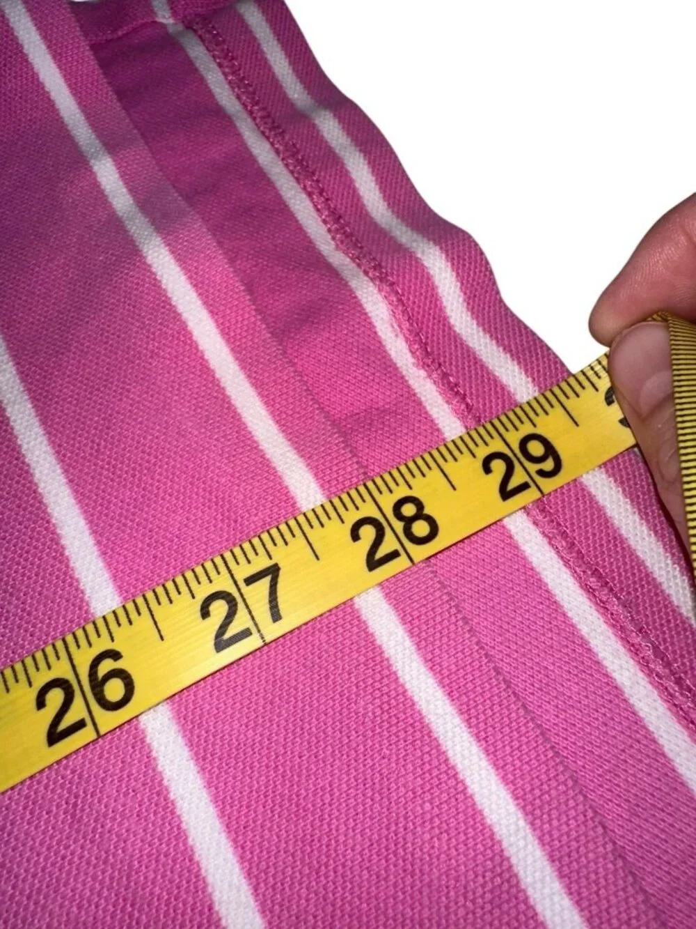 Vintage Polo Ralph Lauren Men’s Polo Shirt Sz XL Pink Stripe Logo Preppy Golf